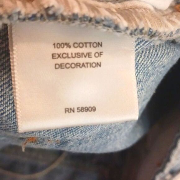 C&V distressed high waist blue denim shorts sz 29 - Picture 7 of 9